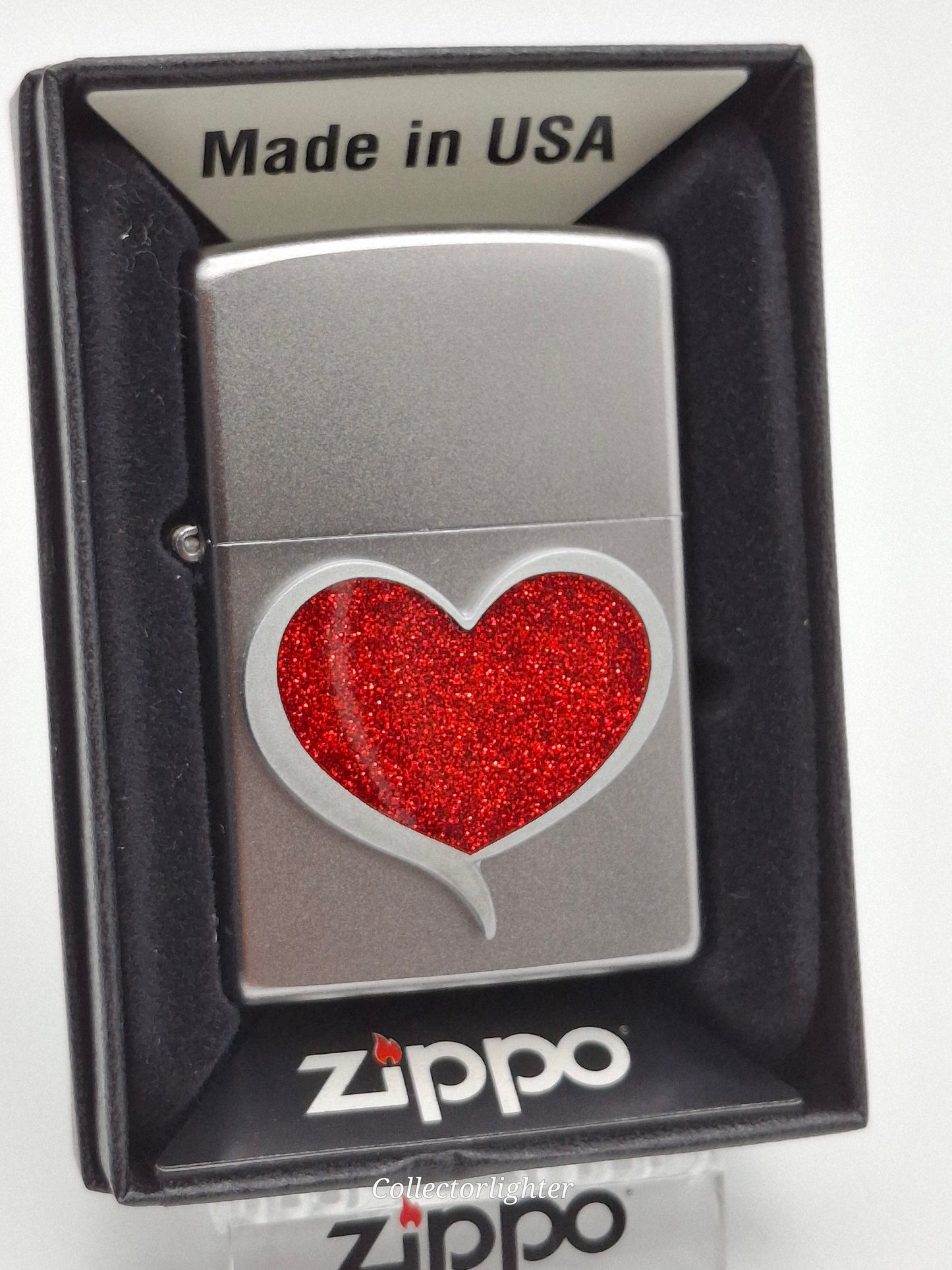 Encendedor de gasolina Zippo - Emblema Corazón Brillante 60003259