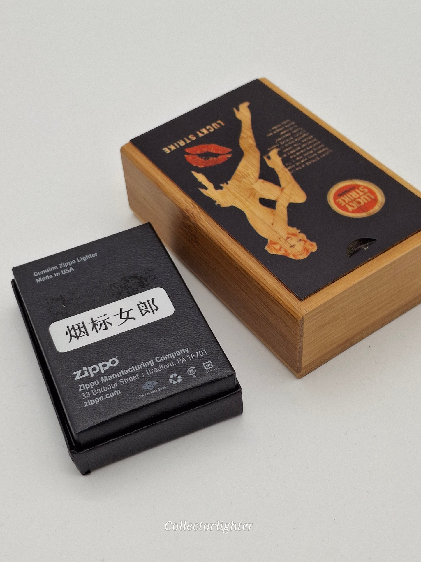 Zippo - Lucky Strike Pin Up Limited Edition in Holzbox , schwarz