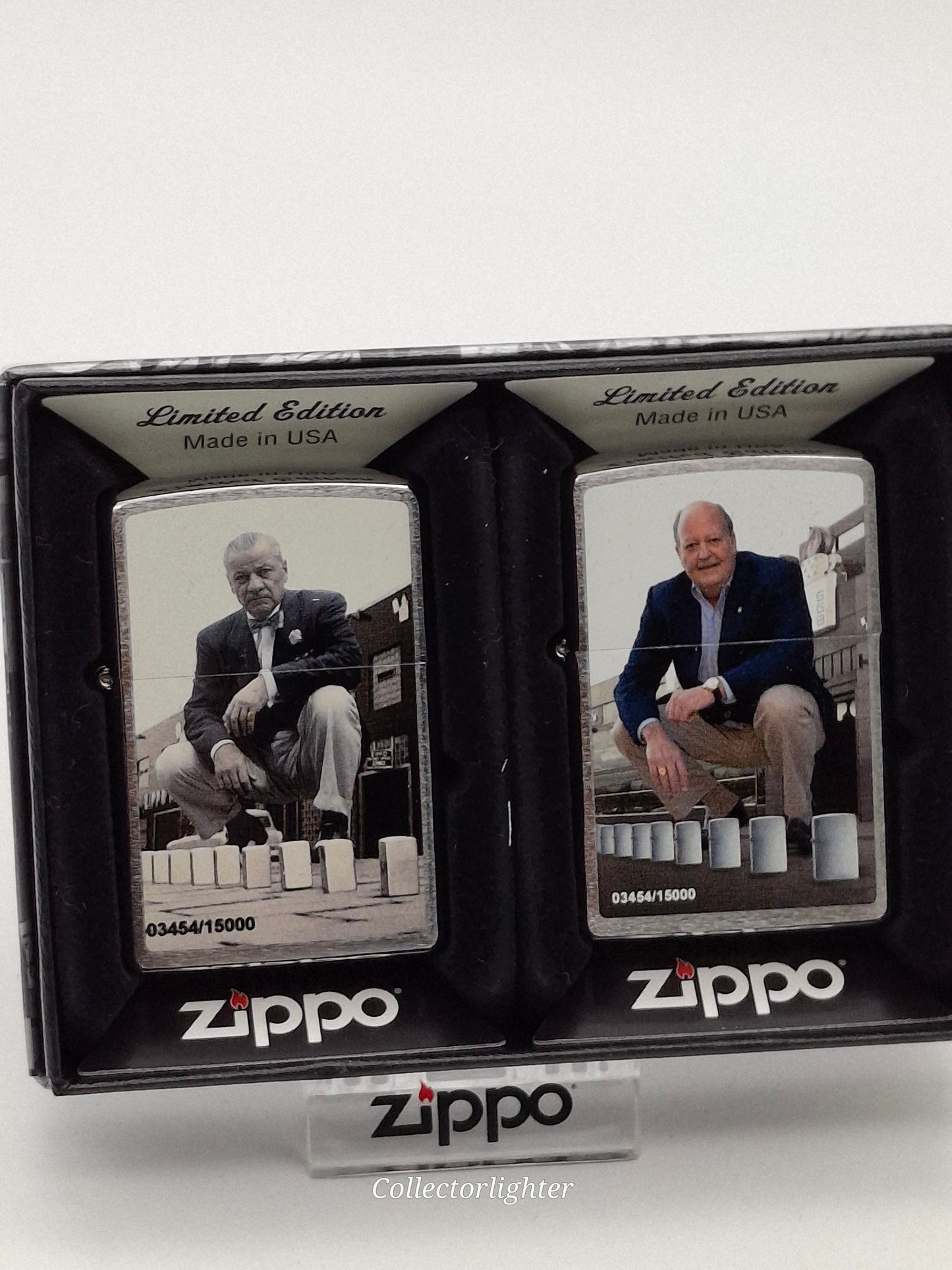 Encendedor de gasolina Zippo - Serie A. Conjunto limitado de 2 unidades 3454/15000