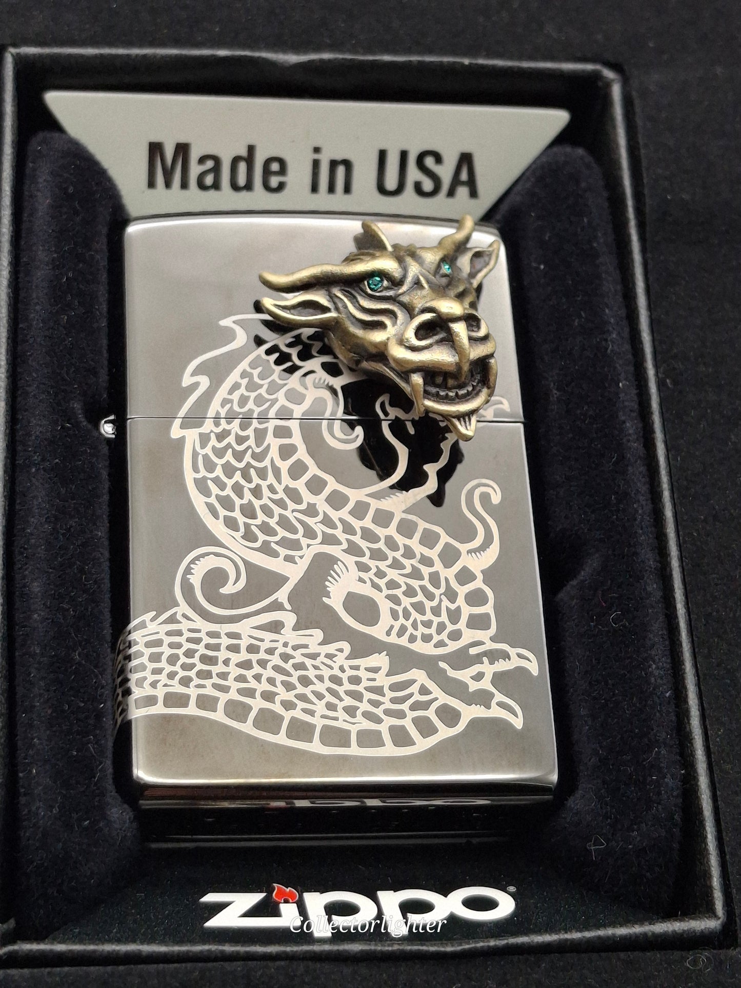 Encendedor de gasolina Zippo - Cabeza de dragón 3D Edición limitada 2005266