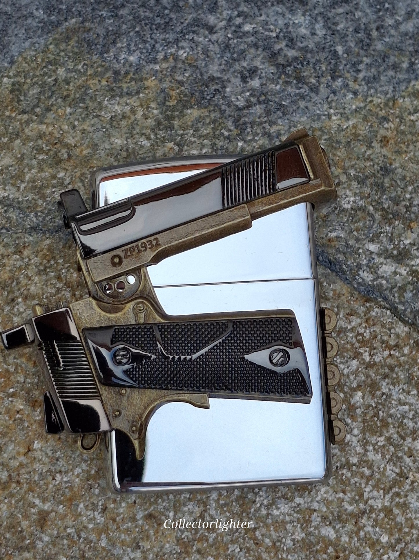 Zippo - Pistol Gun Design aufgesetzt - Asia Modell