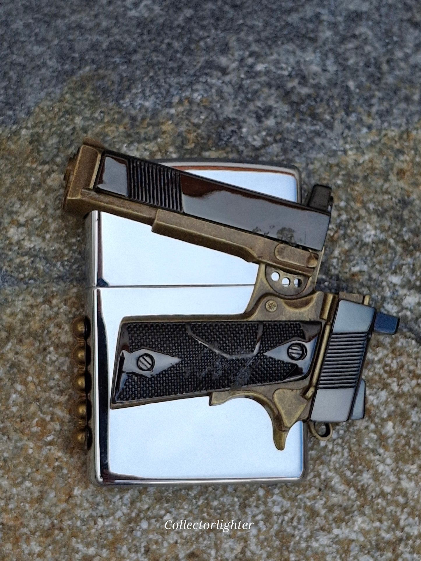 Zippo - Pistol Gun Design aufgesetzt - Asia Modell