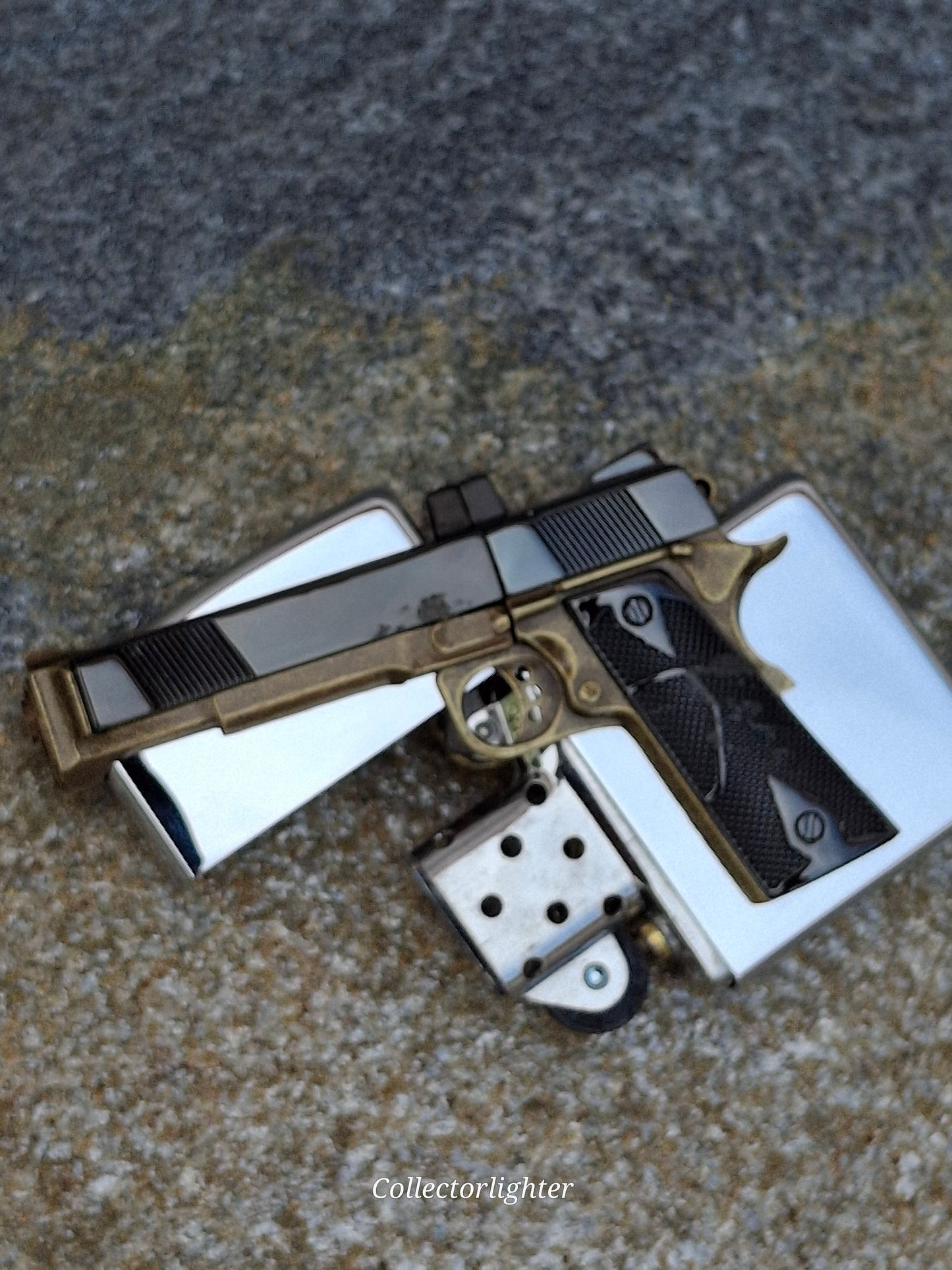 Zippo - Pistol Gun Design aufgesetzt - Asia Modell