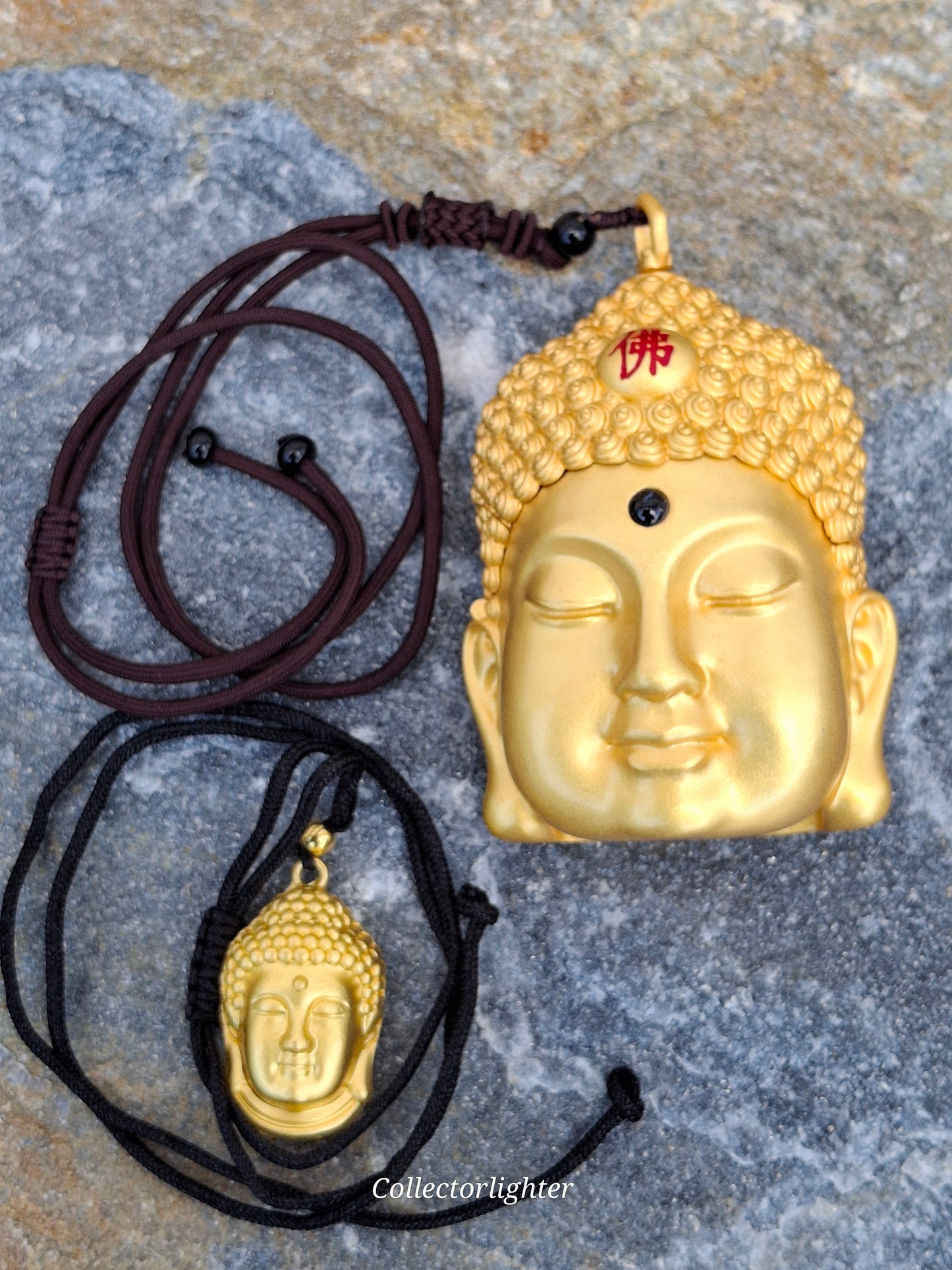 Zippo - Gold Buddha Head with Mantra - Asia Modell