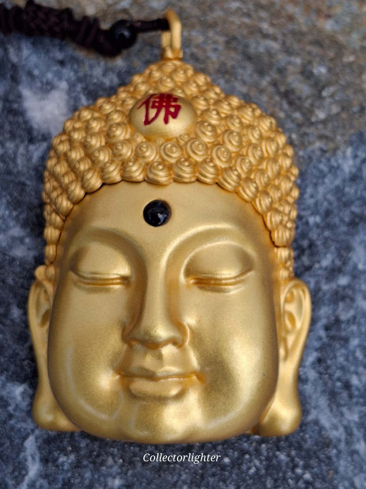 Zippo - Gold Buddha Head with Mantra - Asia Modell