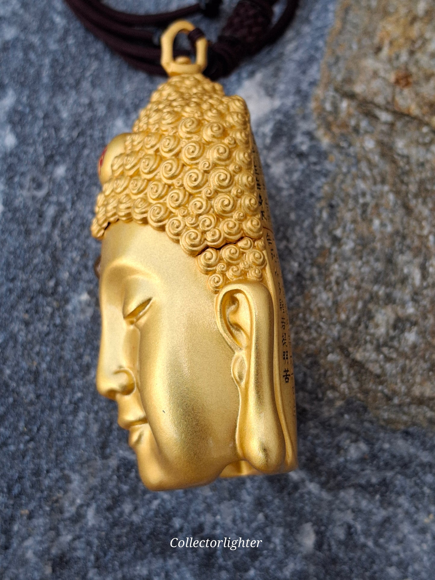 Zippo - Gold Buddha Head with Mantra - Asia Modell