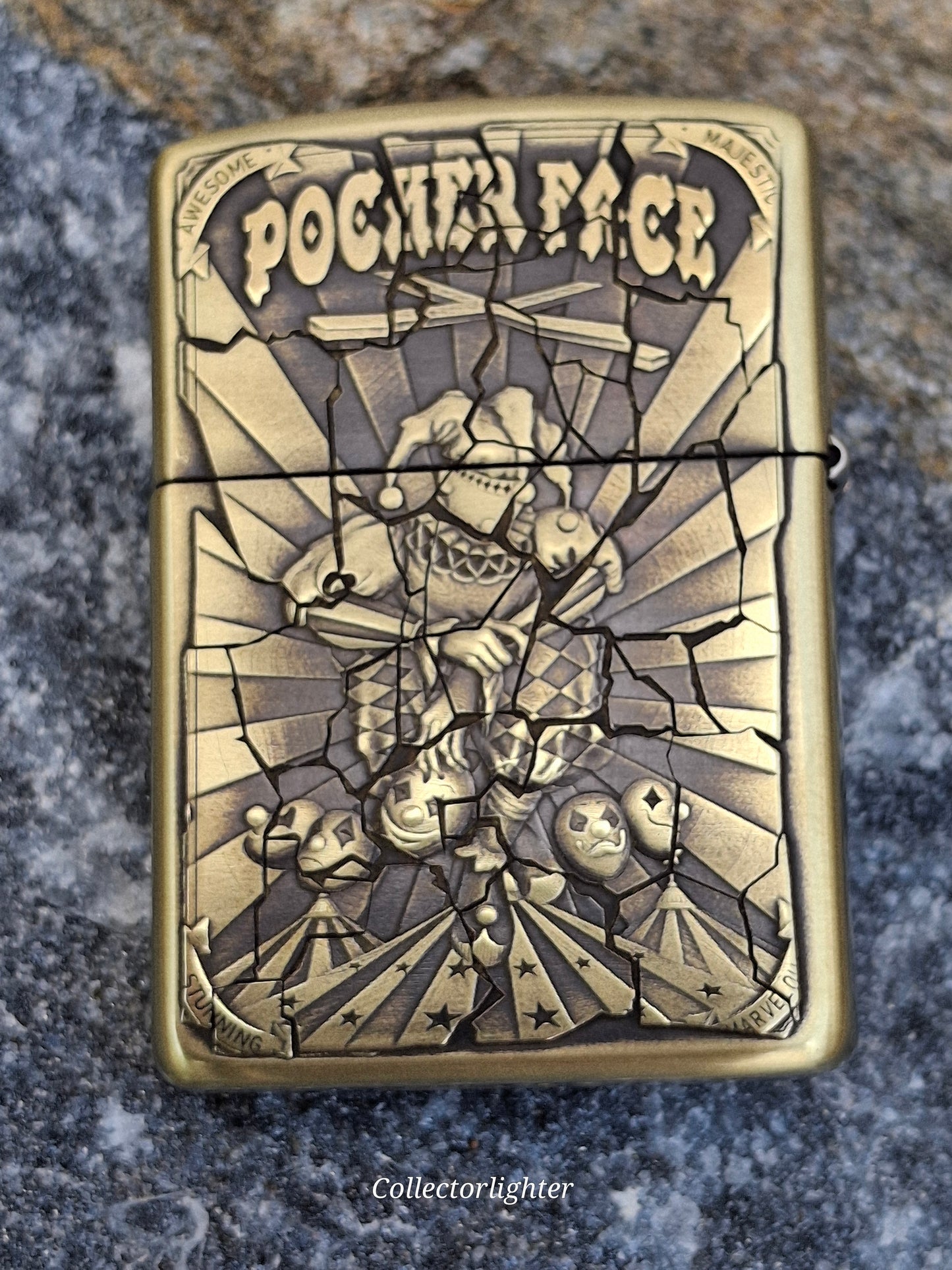 Zippo - Poker Face Armor Case - Asia Modell - Metalfire