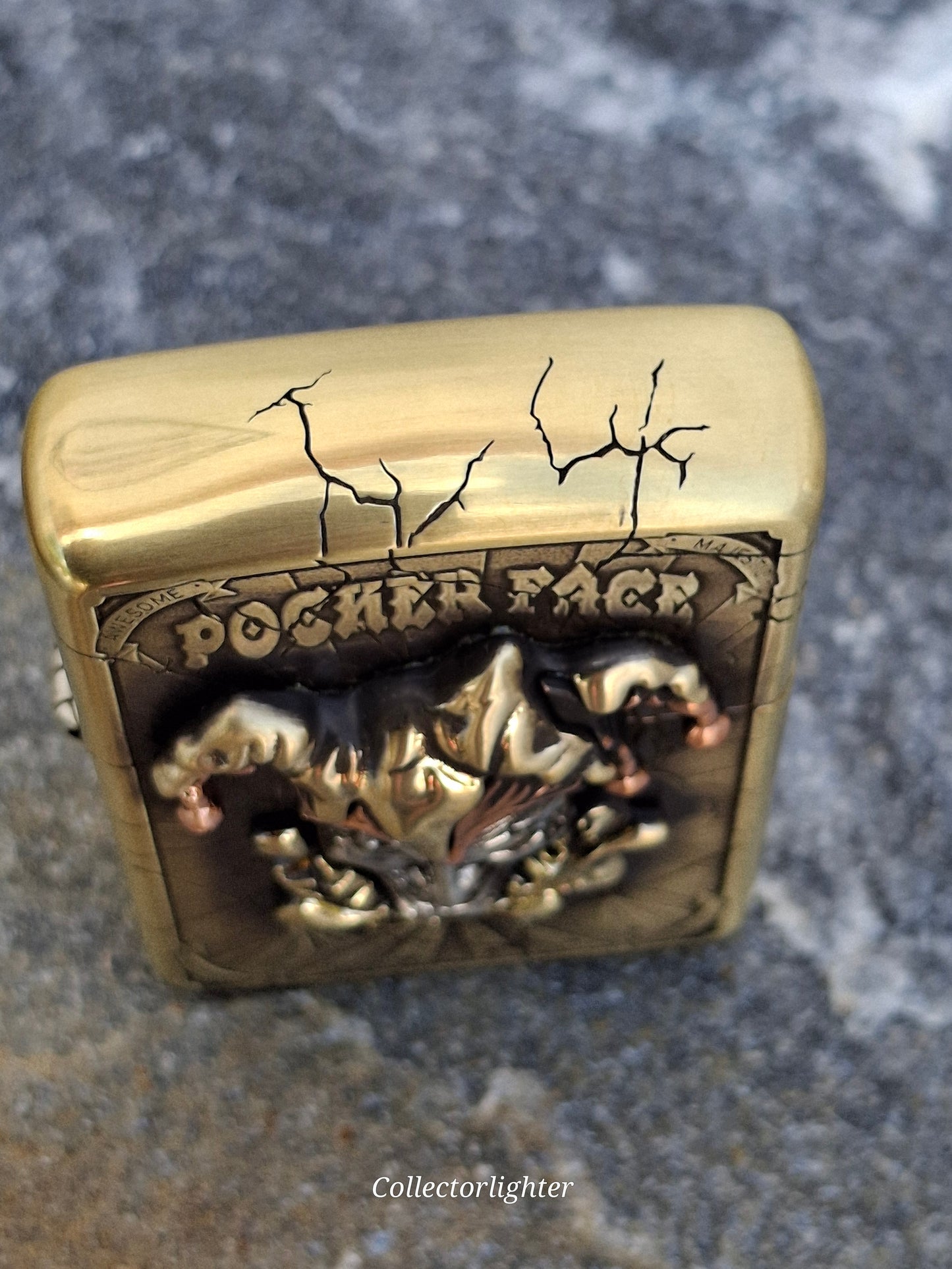 Zippo - Poker Face Armor Case - Asia Modell - Metalfire