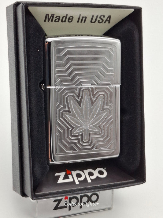 Zippo petrol lighter - Leaf Layers Cannabis 60004262