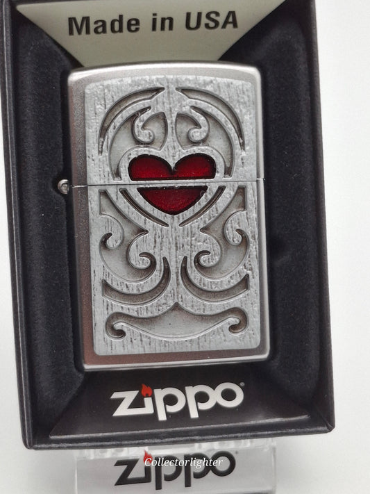 Zippo petrol lighter - Wooden Heart Emblem 2005107 Emblem