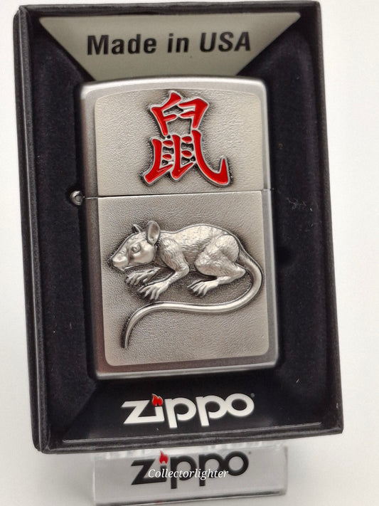 Zippo petrol lighter - Year Of The Rat 2002450 emblem
