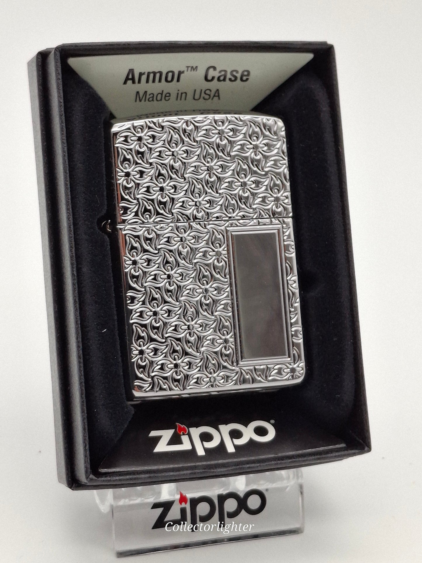 Encendedor de gasolina Zippo - Carcasa protectora con panel de llamas 167