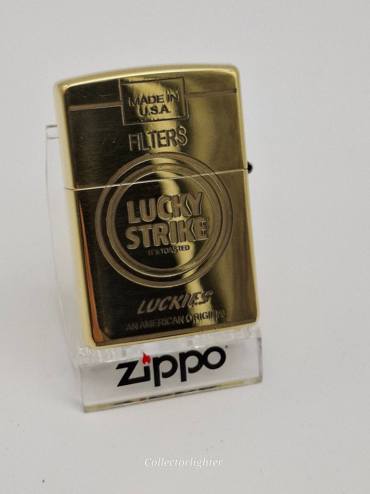 Zippo Benzinfeuerzeug - Lucky Strike brass