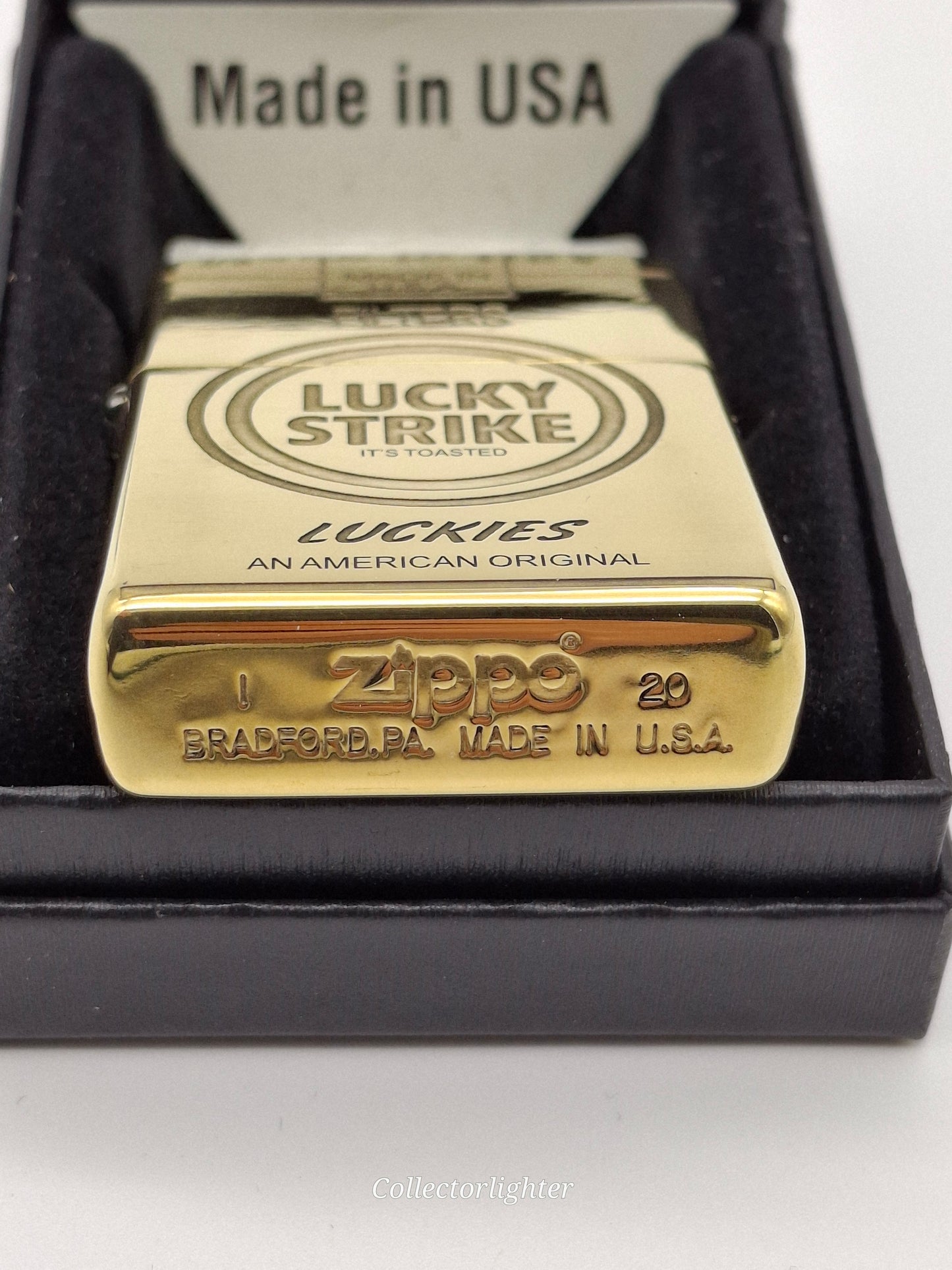 Zippo Benzinfeuerzeug - Lucky Strike brass