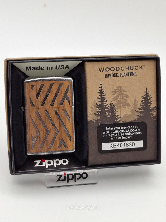 Zippo petrol lighter - Woodchuck Herringbone Sweep 60004582