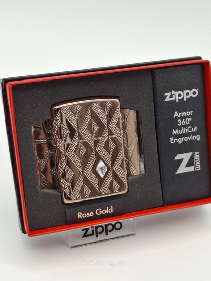 Zippo Benzinfeuerzeug - Rose Gold 360° Multi Cut Engrave 60005933