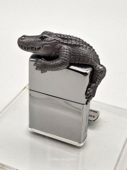 Zippo petrol lighter - Crocodile 3D Limited in acrylic box 392/2500