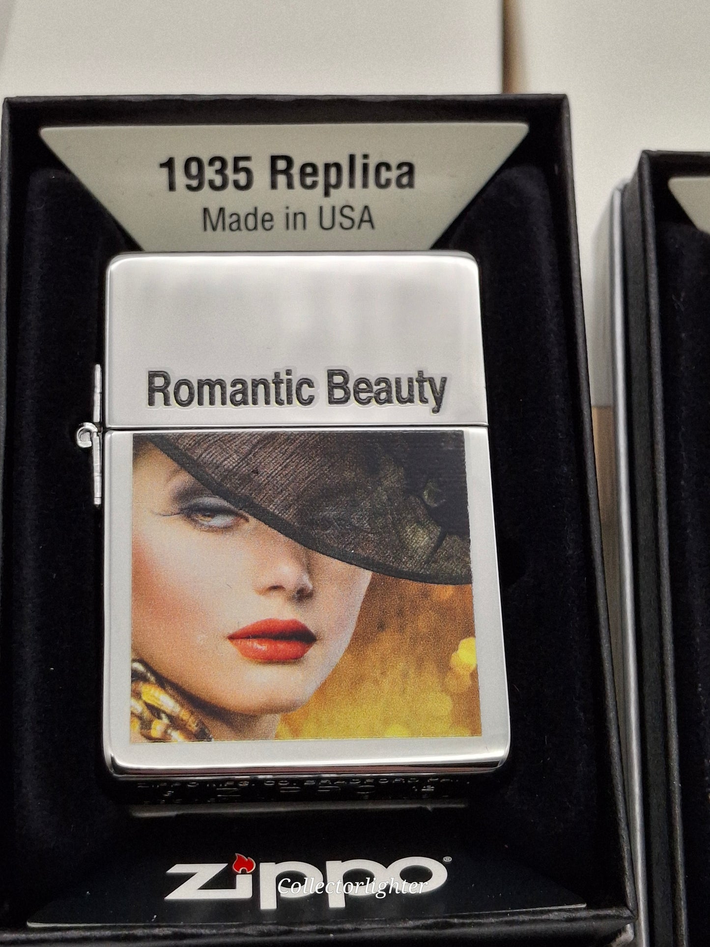 Zippo petrol lighter - Romantic Beauty set of 4 Limited Edition 1935 Replica - same number!