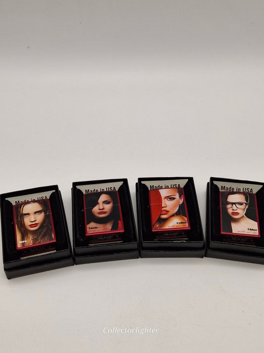 Zippo petrol lighter - Red Lips set of 4 Limited Edition - same number!