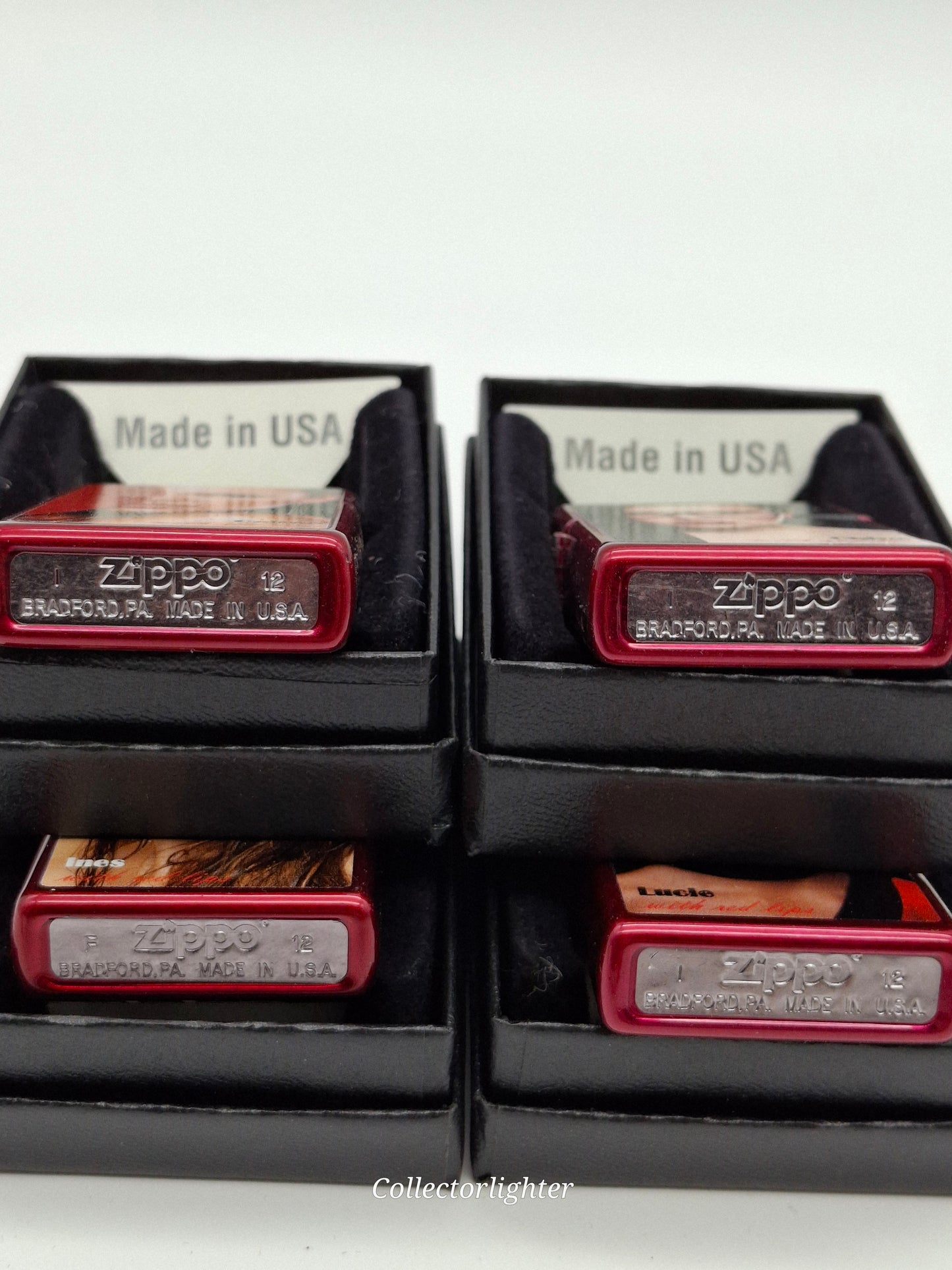 Zippo petrol lighter - Red Lips set of 4 Limited Edition - same number!