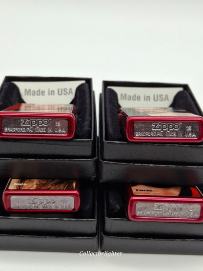 Zippo petrol lighter - Red Lips set of 4 Limited Edition - same number!
