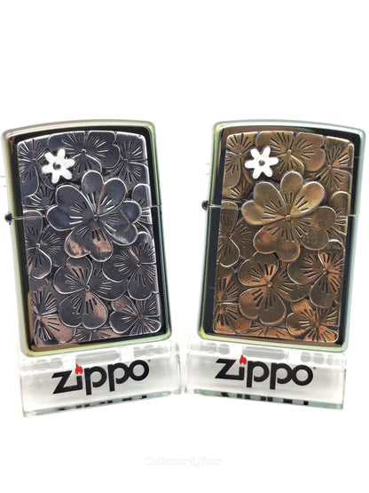 Zippo petrol lighters - Trick Clover &amp; Golden Trick Clover Limited Edition set of 2