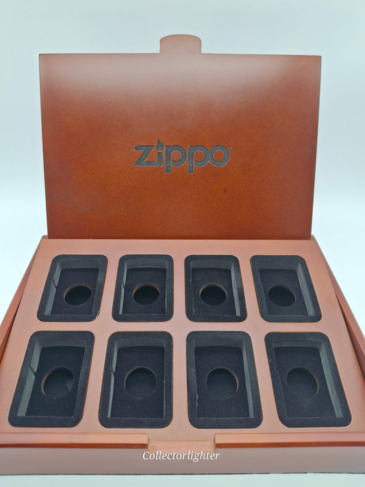 Zippo wooden box for 8 lighters - brown