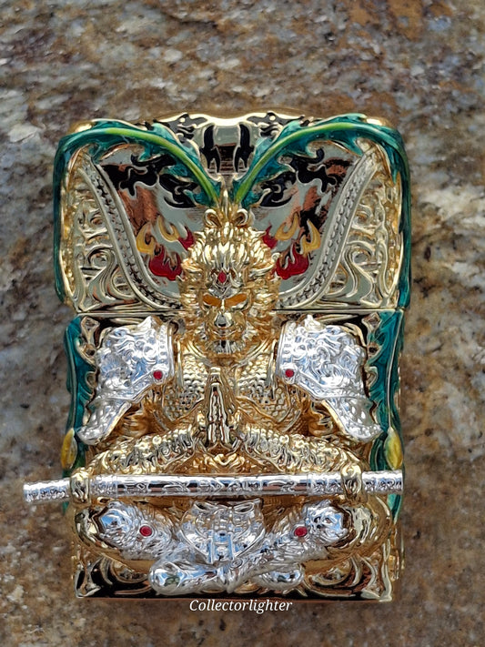 Zippo - Gold Fighting Buddha - Asia Modell