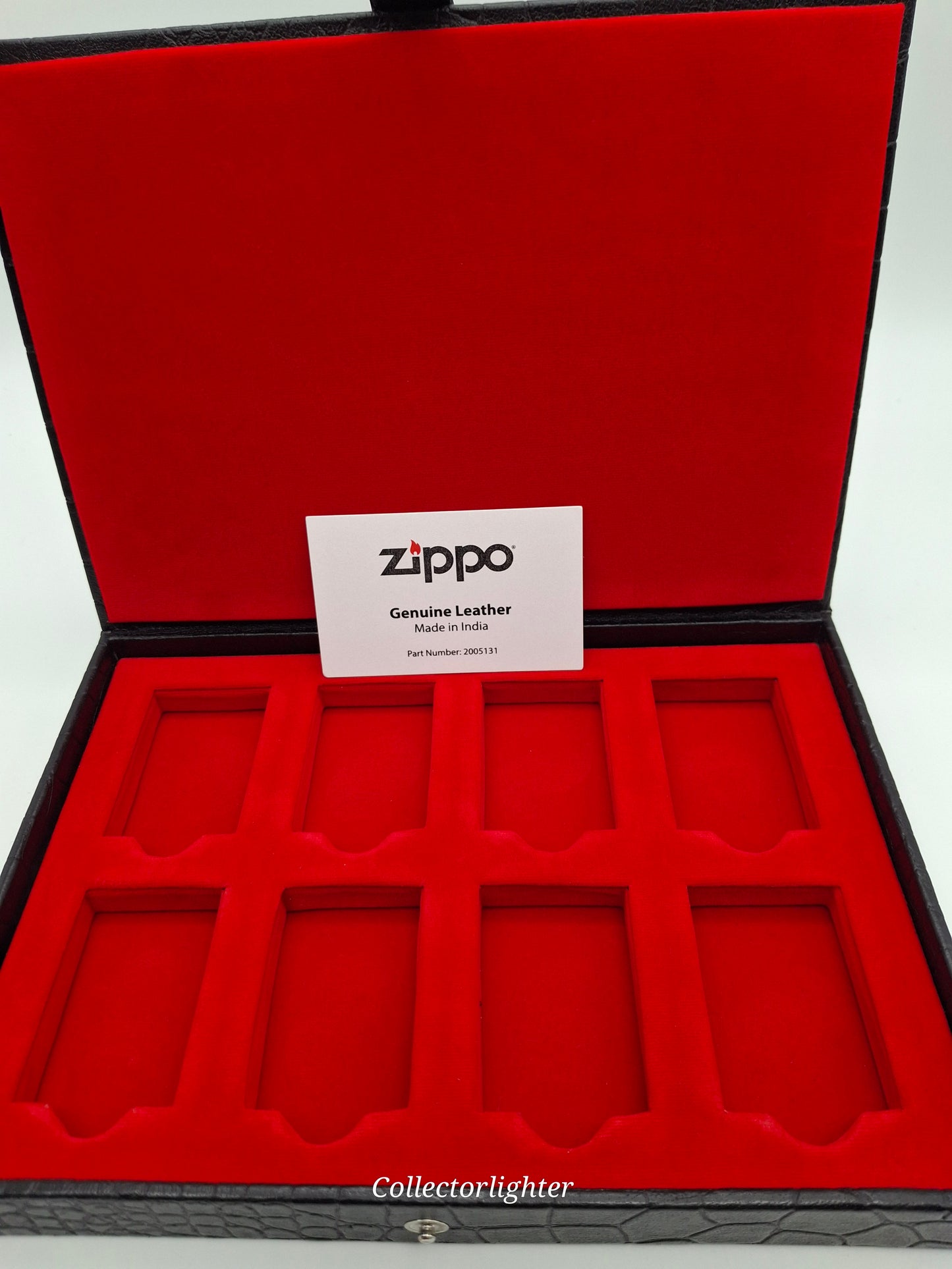 Zippo wooden box for 8 lighters - black