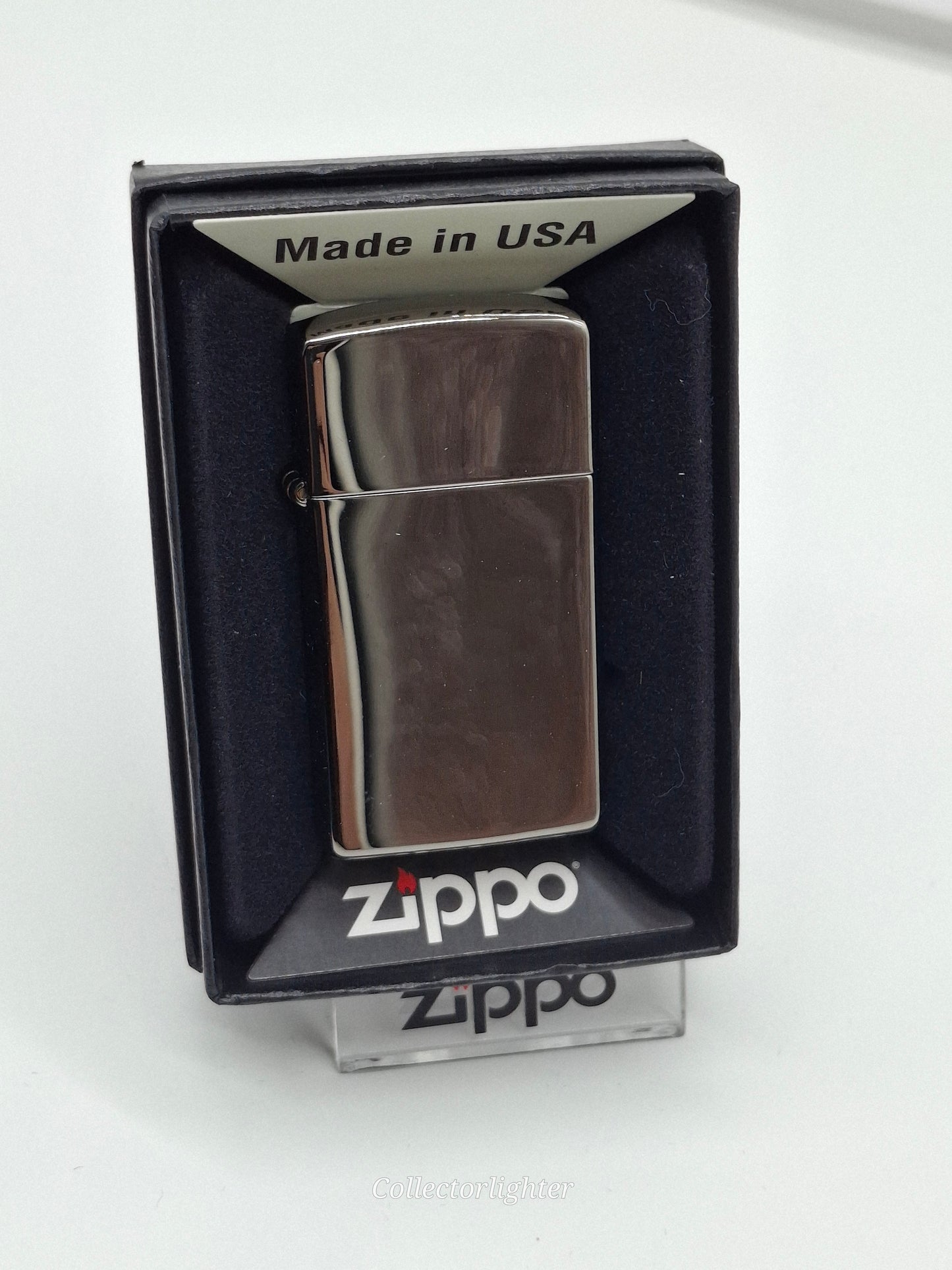Zippo petrol lighter - Red w. Zippo Logo - Slim Line 60000639