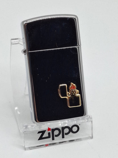 Zippo petrol lighter - Red w. Zippo Logo - Slim Line 60000639