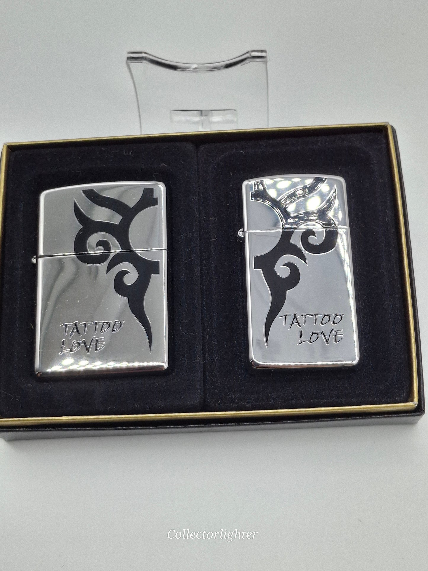 Zippo petrol lighter - Red w. Zippo Logo - Slim Line 60000639