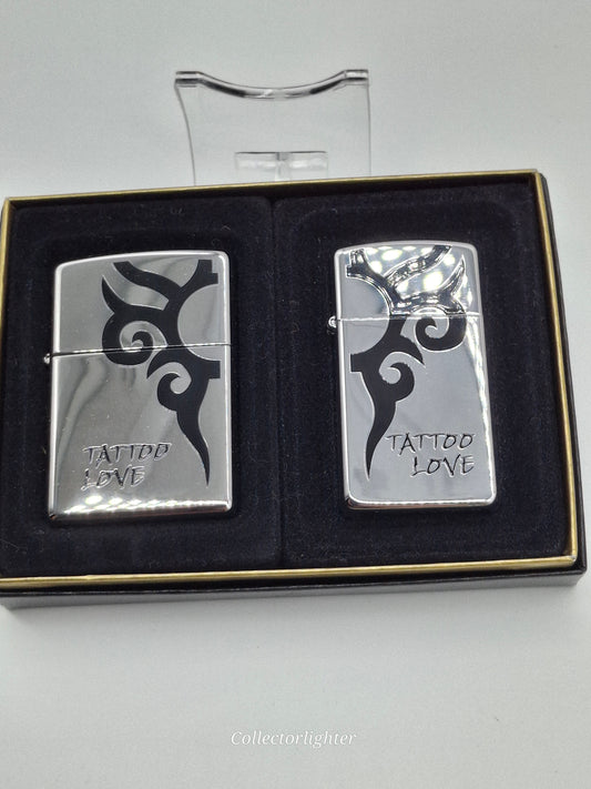 Zippo petrol lighter - Red w. Zippo Logo - Slim Line 60000639