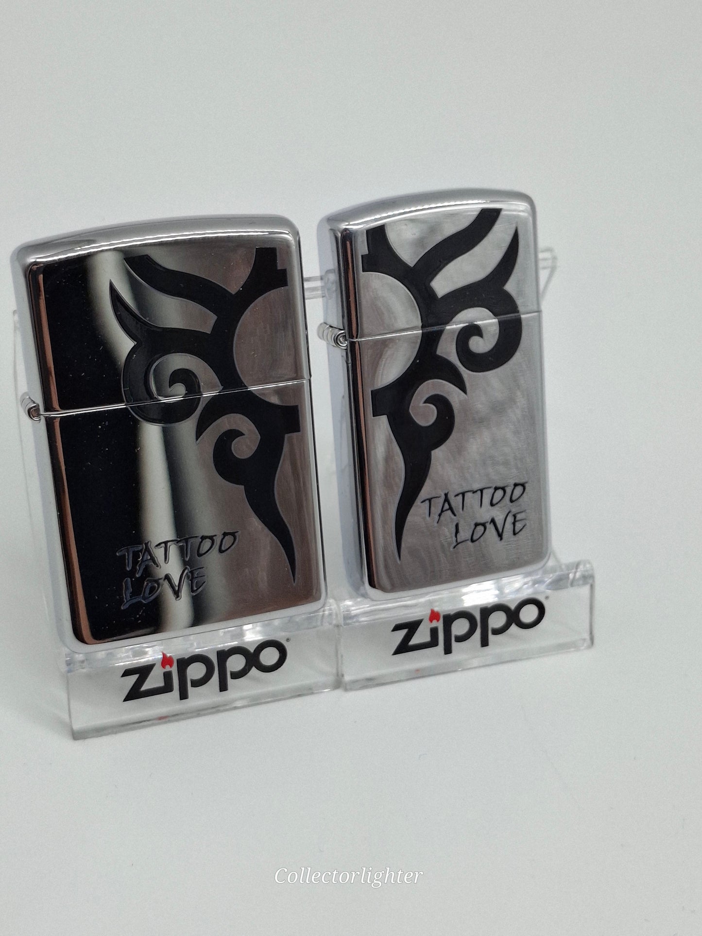 Zippo petrol lighter - Red w. Zippo Logo - Slim Line 60000639
