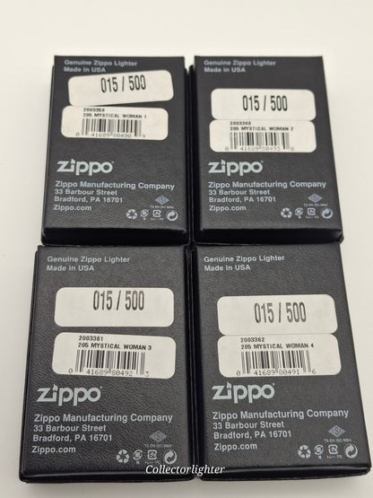 Zippo - Mystical Woman 4er Set Limited Edition  - gleiche Nr. !