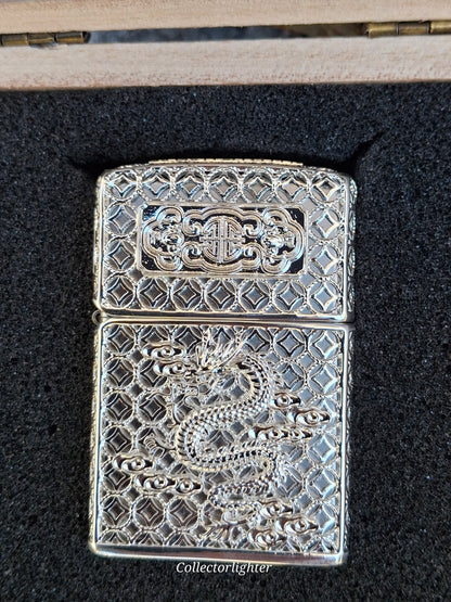 Zippo - Silver Thunder Dragon - Asia Modell