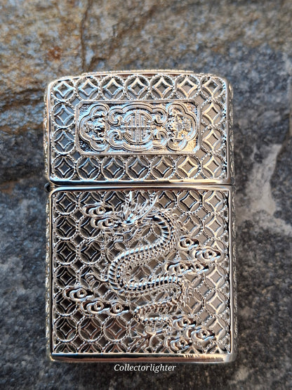 Zippo - Silver Thunder Dragon - Asia Modell