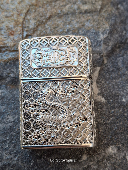 Zippo - Silver Thunder Dragon - Asia Modell