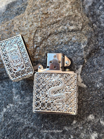 Zippo - Silver Thunder Dragon - Asia Modell