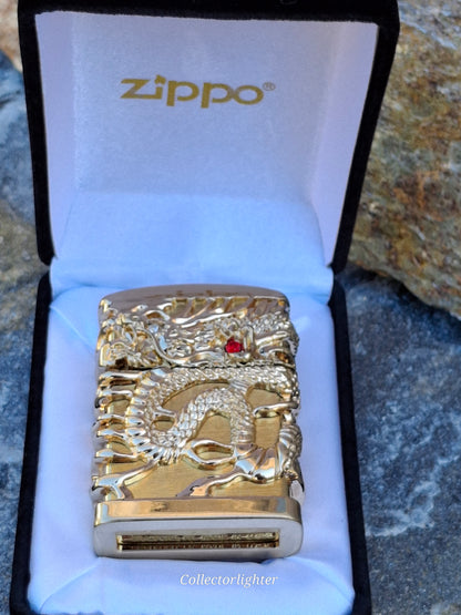 Zippo - Japanese Golden Dragon Red Ruby - Asia Modell