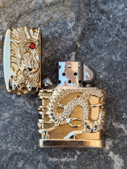 Zippo - Japanese Golden Dragon Red Ruby - Asia Modell