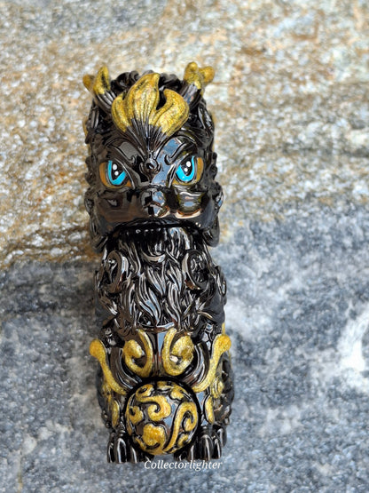 Zippo - Mythical Beast Qilin Black - Slim Line - Asia Modell