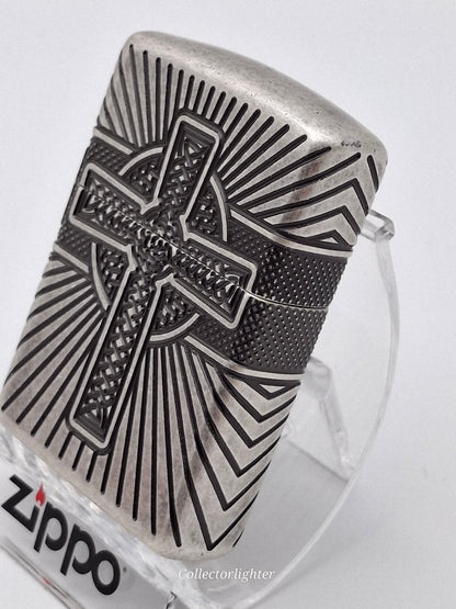 Zippo - Celtic Cross 360° Multi Cut Engrave - Armor Case 60004304