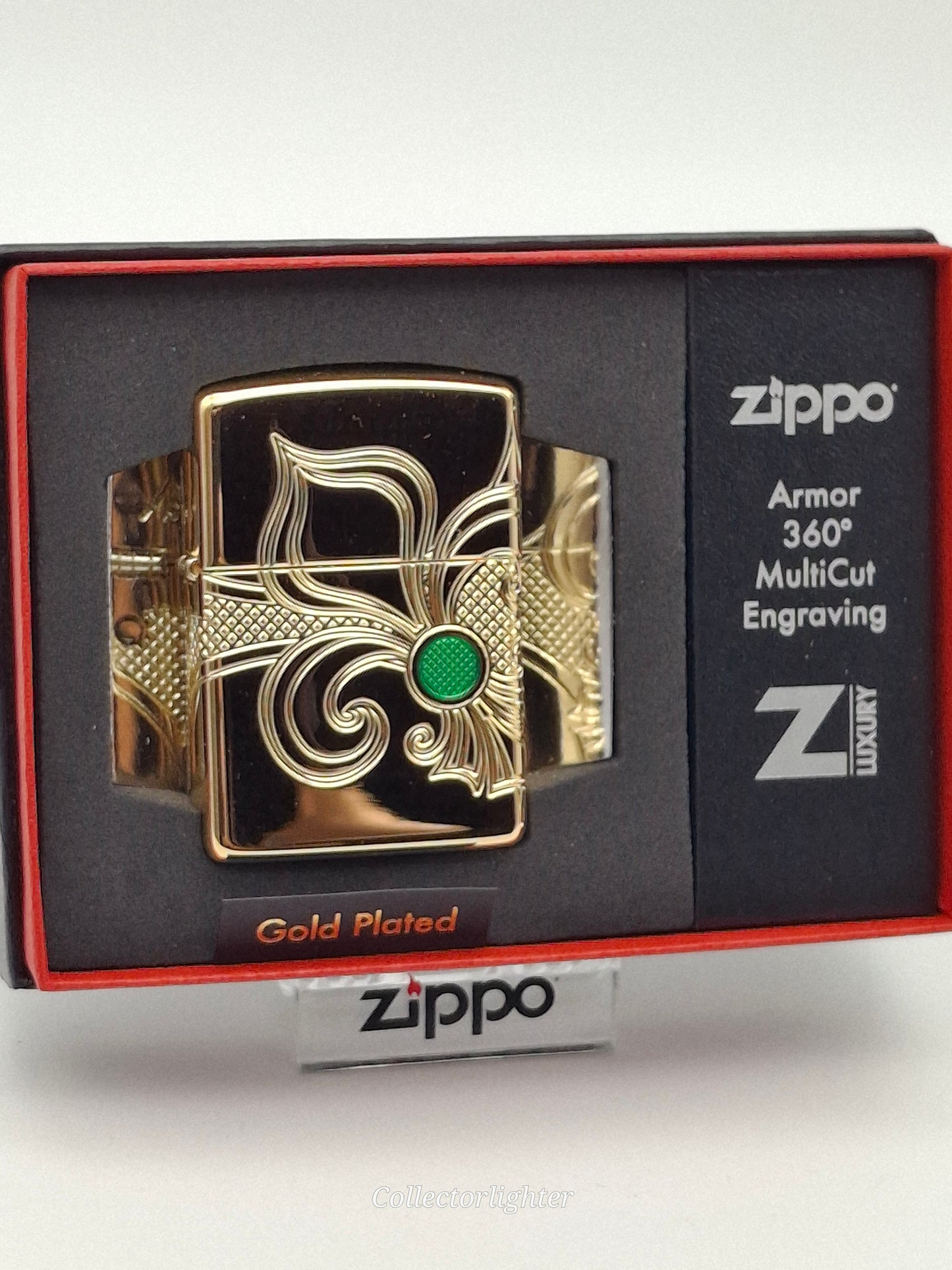 Zippo - Fleur-De-Lis Design 360° Multi Cut Engrave - Armor Case 60005210