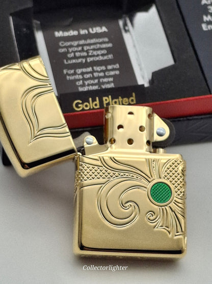 Zippo - Fleur-De-Lis Design 360° Multi Cut Engrave - Armor Case 60005210