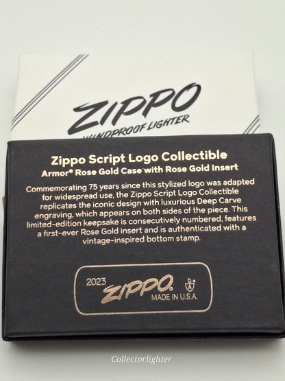 Zippo - Zippo Script Limited Edition Deep Carve Engrave - Armor Case 60006832