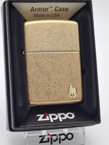 Zippo - Tumbled Brass Flame Armor Case 60007337