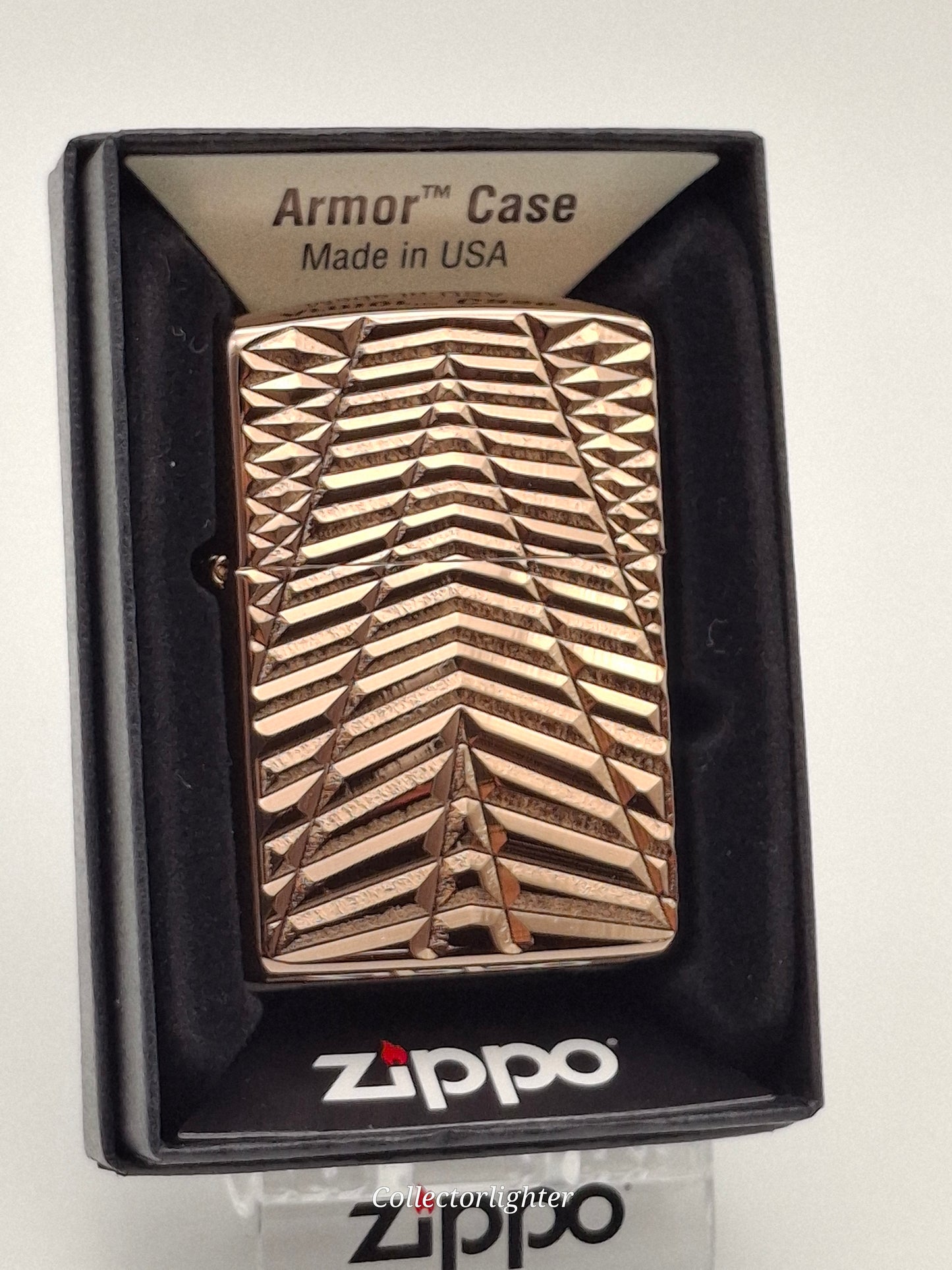 Zippo - Geometric Pattern Rose Gold Armor Case 60006897