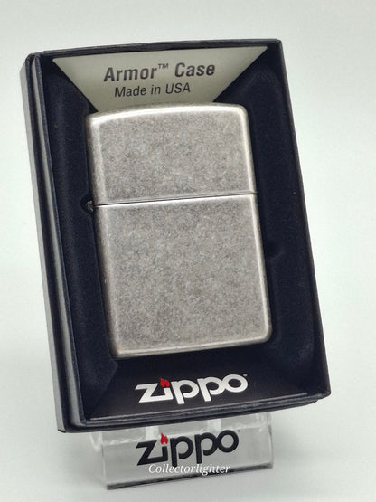Zippo Antique Silver Plate Armor Case 60002465 mit antikem Silberfinish in der Originalverpackung