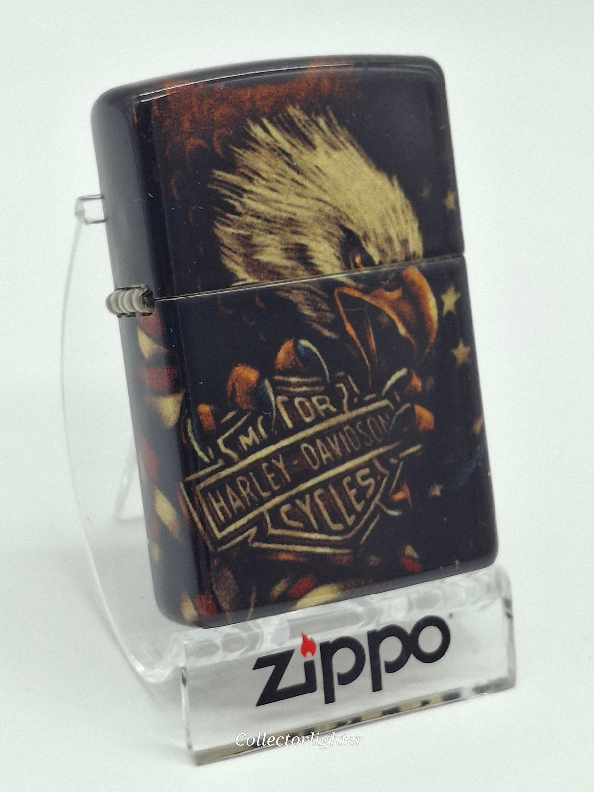 Zippo Harley Davidson Limited Edition 2026 60007745, Vorderseite mit Adlerkopf und Harley-Davidson-Logo